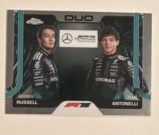 2025 TOPPS CHROME FORMULA 1 DUO GEORGE RUSSELL & KIMI ANTONELLI F1 Rc Rookie Amg