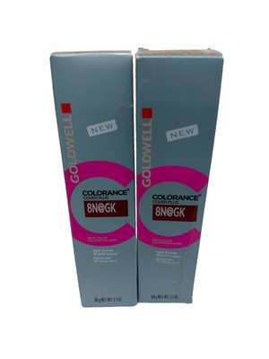 (2) Goldwell Colorance Cover Plus 8N GK Demi Color Light Blonde 2.1oz