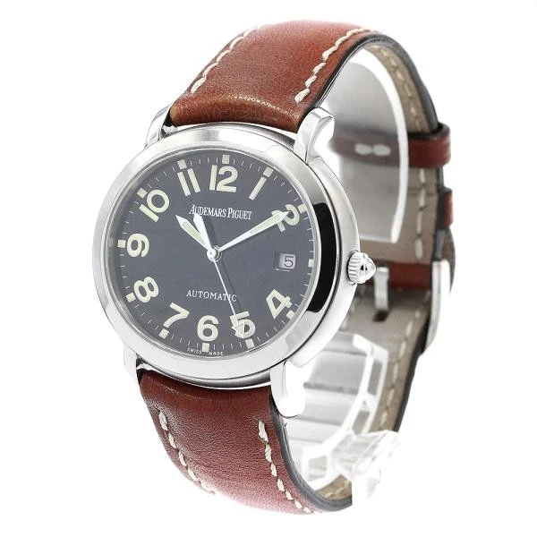Audemars Piguet — Audemars Piguet 15016ST 38mm SS Black Dial Automatic Date Watch #C16454