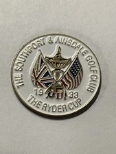 1933 Ryder Cup 1" Coin Style Golf Marker - The Southport & Ainsdale Golf Club