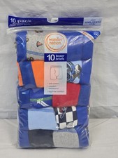 Wonder Nation 10 Pack Boy's Boxer Briefs Size XXL 18 New Package Tag Free K