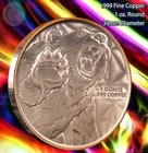 "Bull and Bear GSM"  1oz .999 Copper