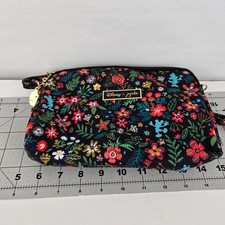 Disney x JuJuBe Floral Mickey Wristlet Clutch Pouch Black Crossbody Bag
