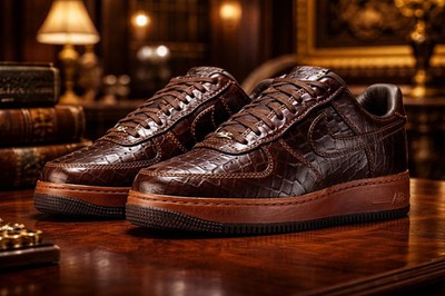 MEN AF1 Low 'Fauna Brown Croc' Croc Leather II7090-222 Size US 7-12