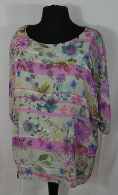 BETTY BARCLAY Traumhaftes Blusen Shirt Bunt Blumen Pailletten Größe 46 NEU!
