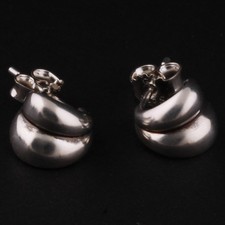 Georg Jensen Sterling Ohrringe # 501A, Curve. Modern. Regitze Overgaard. NEU!