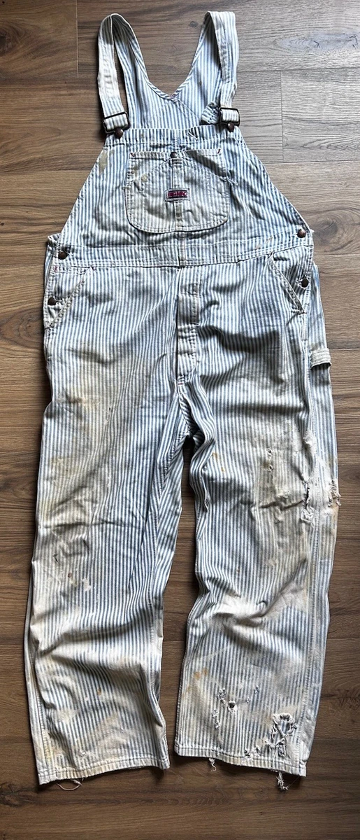 Hickory Stripe Overalls In Men's Vintage Jeans for sale | eBay