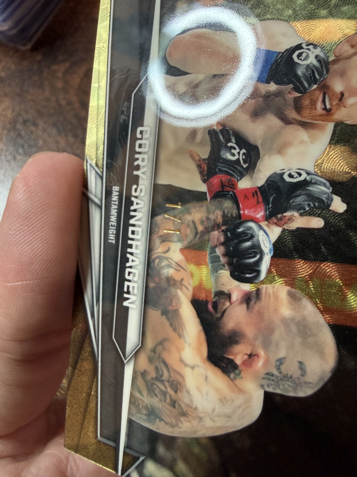 2026 Topps Chrome UFC Cory Sandhagen base SuperFractor 1/1, card #65 view 2