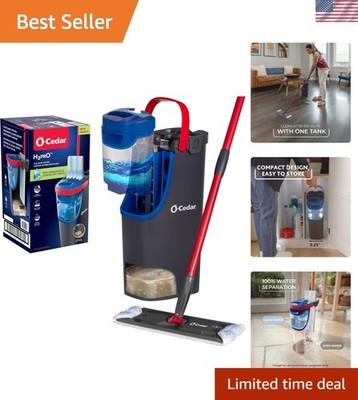H2prO Dual-Tank Flat Mop System: Eco-Friendly, Machine Washable, Compact Design
