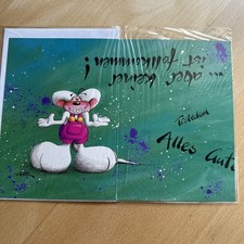 Diddl - Gl&uuml;ckwunschkarte - aus den 90ern - Klappkarte - Geburtstag - OVP - 3