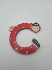 Vtg. Sevi Hand Painted Wooden Alphabet Letter 3 to 4 Clown Child Baby Decor C"