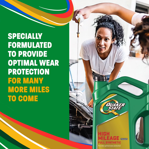2 Pack Quaker State Full Synthetic High Mileage 5W-30 Motor Oil, 5 Quart - Picture 5 of 7