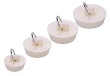Bath Tub Drain Stoppers, 4 Pieces Sink Bathtub Plug Rubber Kitchen Bathroom Laun