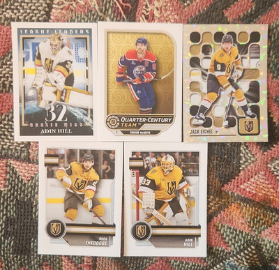 Topps 2025-26 NHL Sticker Album 5 Card Lot McDavid Eichel Hill Theodore