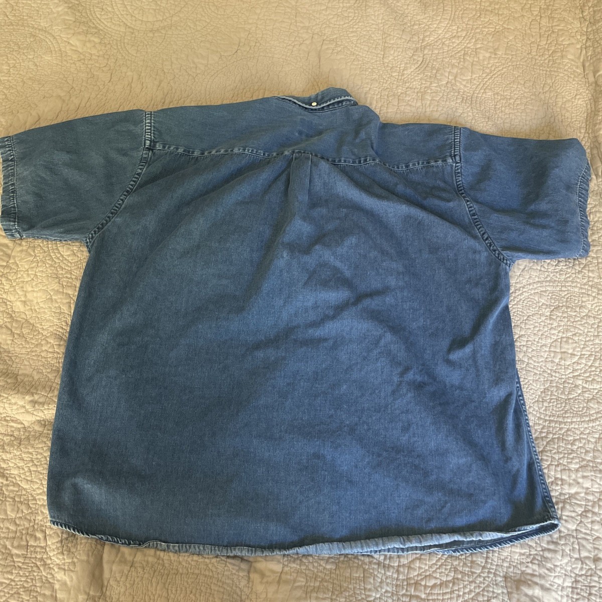 Vintage 90s Karl Kani Jeans Denim Button Up Jean Shirt Mens XXL 