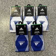 Adidas Soccer Socks Size S Youth 13C-4Y Blue Team Speed Lot 5 Pairs Cushioned