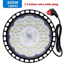 200W LED High Bay Light UFO Warehouse Light for Commercial Workshop Garage Gym
