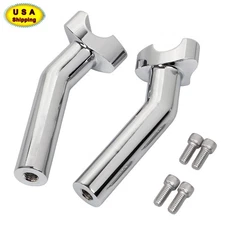 5-1/2" Pullback Chrome Handlebar Risers For Harley Dyna Softail Sportster V-Rod