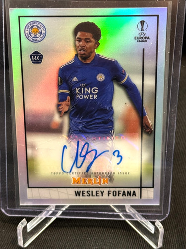 2020-21 Topps Merlin Chrome Refractor UCL Wesley Fofana #BCA-WF Rookie Auto RC