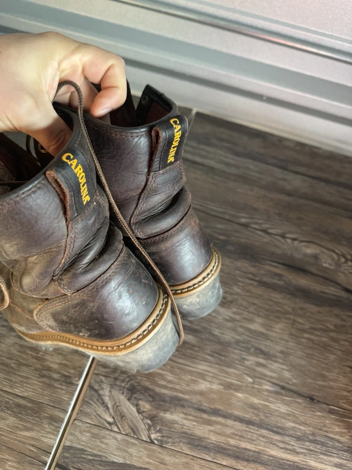 Botas Carolina Elm Logger para mujer talla 8 M cuero marrón resistente al aceite CA421 Foto 4 de 4