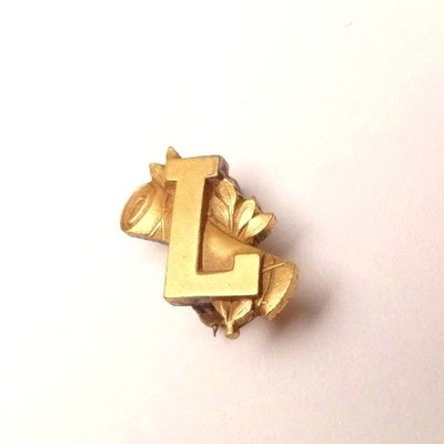 L LAMBDA SYMBOL EMBLEM GRADUATION DIPLOMA SMALL TINY GOLD FILLED PIN LAPEL 