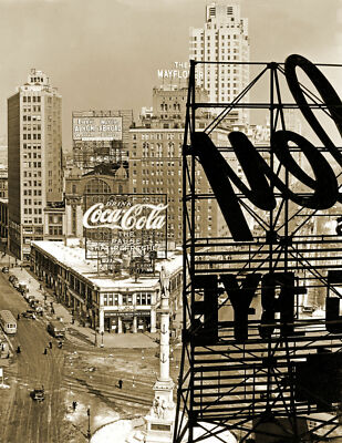 1938 Columbus Circle New York City NY Old Photo 8.5'' x 11'' Reprint