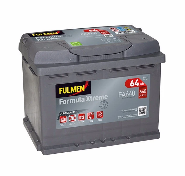 Batterie Fulmen FA640 12v 64ah 640A 12v 60ah D15 D24 YBX garantie 2 ans - Photo 1/1