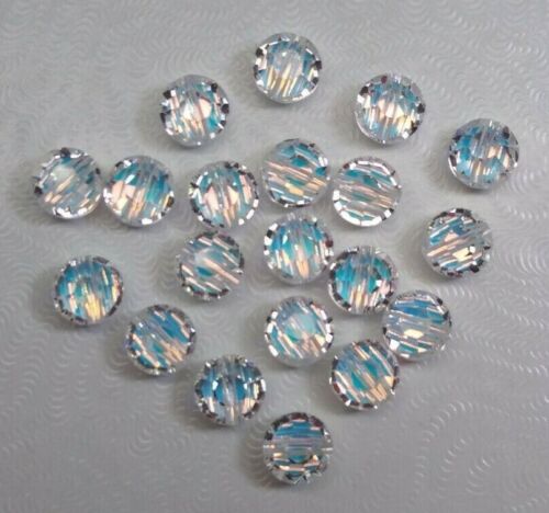 Swarovski Crystal Clear AB Lentil 5100 Beads; 2 Sizes: 5mm (24) or 6mm (12) - Picture 1 of 4