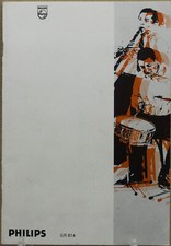 depliant philips gr 814 giradischi vinile mangiacassette hi-fi compatto musica