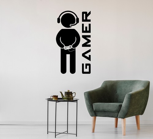 Computer Gamer – Gaming Kids Bedroom PC Xbox PS Wall Art Vinyl Decal Sticker - Picture 16 of 126