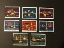 Cartes à cigarettes britanniques Regalia 1937 vintage 8 de 25 cartes taille Lg joueur J UK 