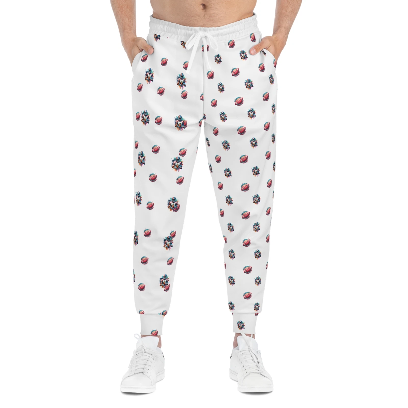 Football Fan Athletic Joggers, Sports Sweatpants for Soccer Enthusiasts, Jogging