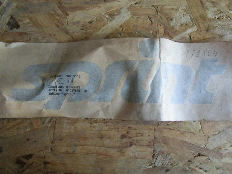 Opel Kadett E Aufkleber Schriftzug “ sprint “ grau für Vordertür Neu Original - Bild 3 von 4