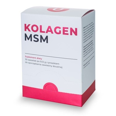 KOLLAGEN MSM VISANTO 30 Beutel Packung mit Pulver.