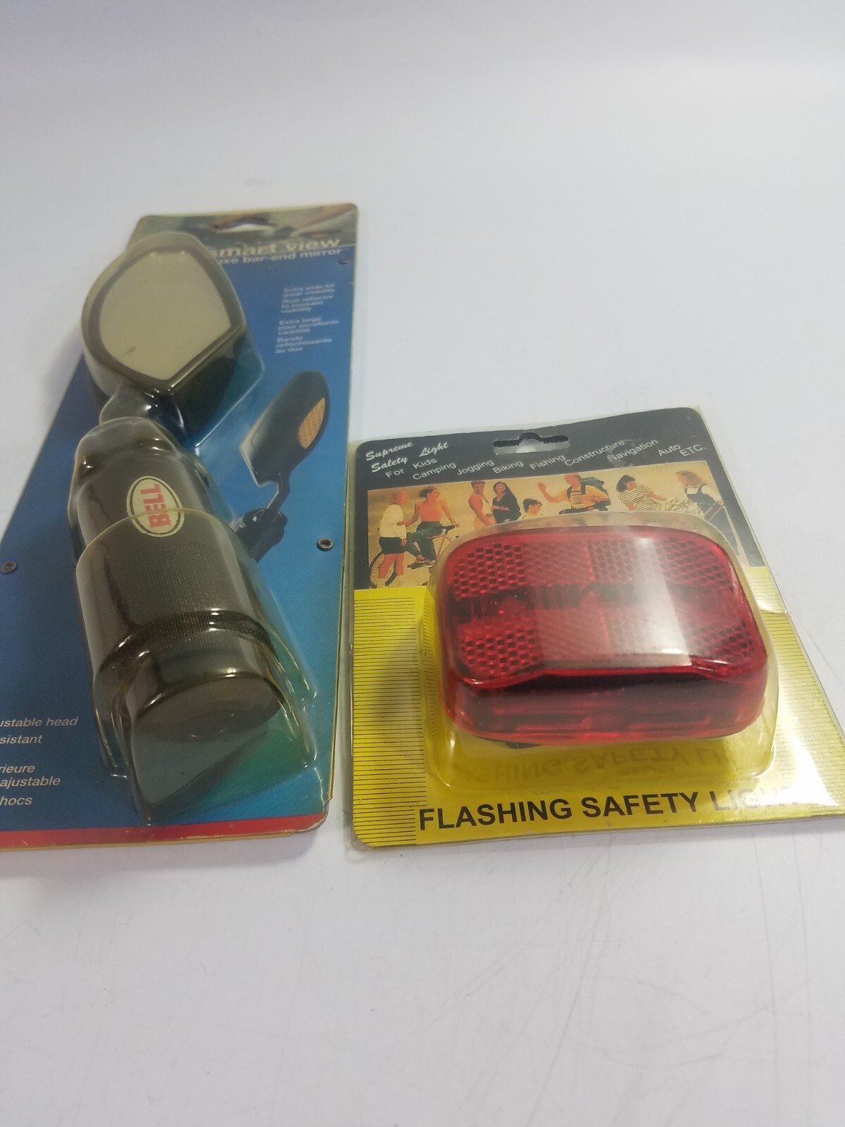 Bell Smart View Extra Wide Deluxe Bar End Bike Mirror and Flashing Safety Light