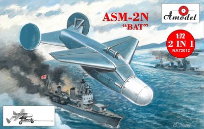 AMODEL 72012 ASM-2N ''BAT'' 1/72 Scale Model Kit Radar-Guided Bomb 1944 Year