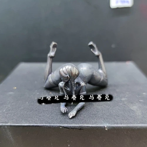 Chinese Old Bronze Copper Statue Hand Carved Beauty Girl Figurine - Picture 3 of 5