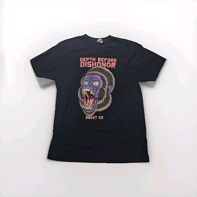 Next Level Gorilla Graphic Lifting Depth Before Dishoner T-Shirt  Men's SZ Lg 
