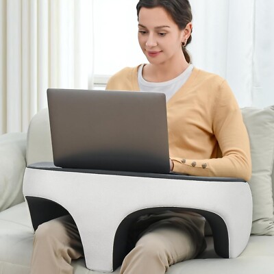 Lap Desk Reading Pillow, Gaming Pillow with Memory Foam Comfort, Bed Rest Pillow
