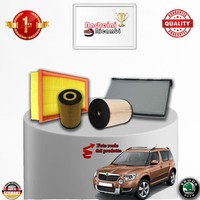 Set Service 4 Filter Skoda Yeti 2.0 Tdi 81KW 110CV Von 2009->