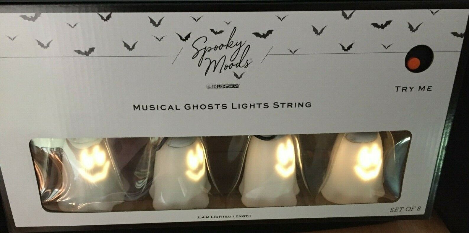 SPOOKY MOODS GHOST LIGHTSHOW PROJECTION MUSICAL STRING  8 LIGHT