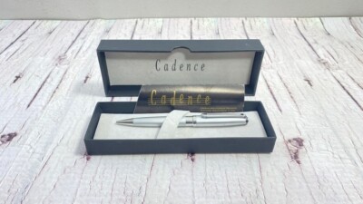 Cadence Ballpoint Pen, Blue Color, Silver Vintage Desk Supplies, #1 PA, Working.
