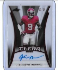 2020 Leaf Trinity Clear KENNETH MURRAY Red Foil Auto RC 12/15 OU Chargers 1st Rd