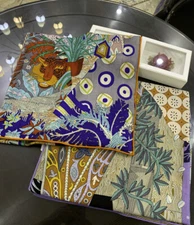 MOON FOREST SILK & CASHMERE SCARF 140 SUPER BIG SHAWL 2 COLOR SILK CASHMERE 