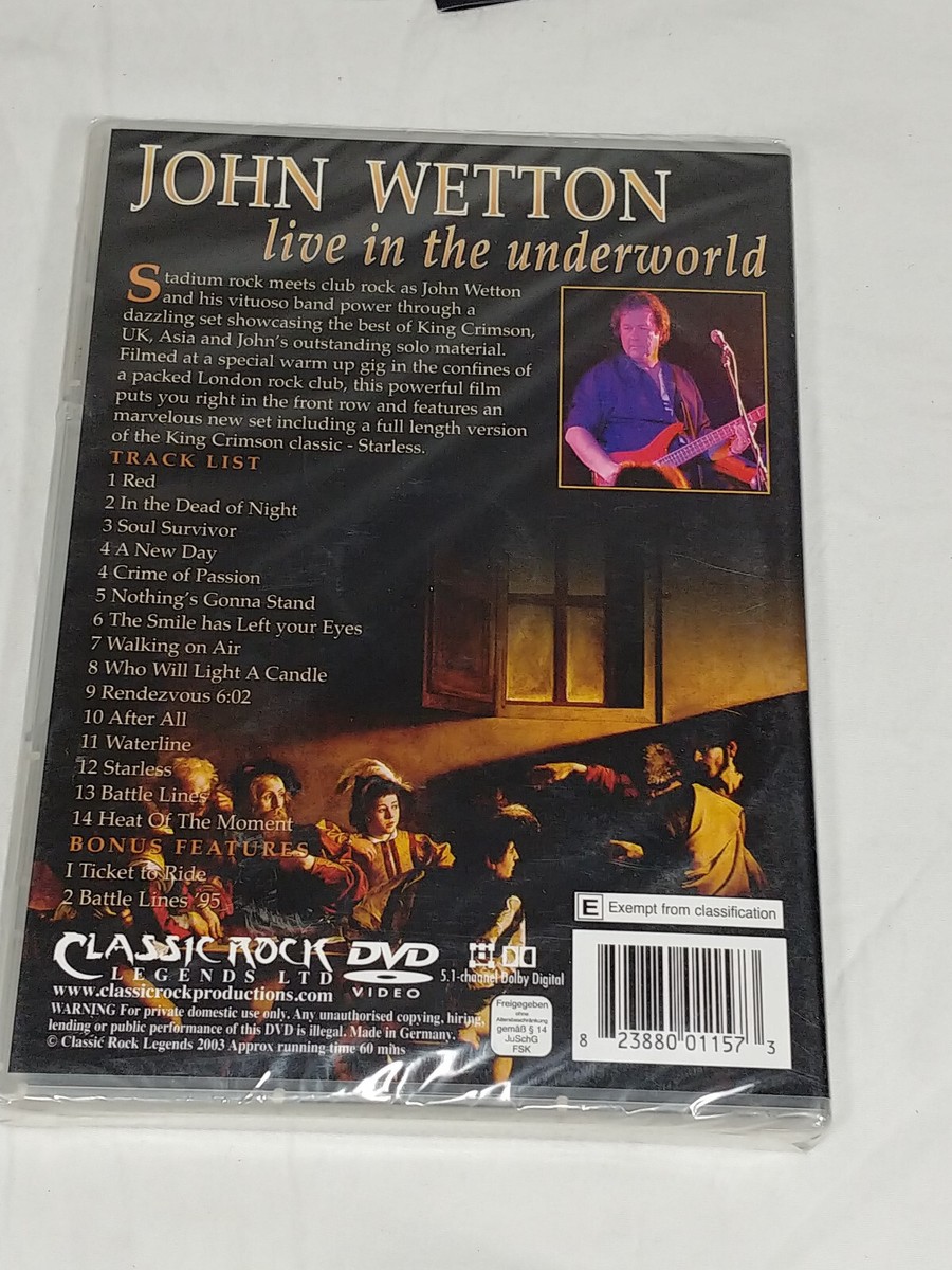 John Wetton - Live in the Underworld DVD 823880011573| eBay