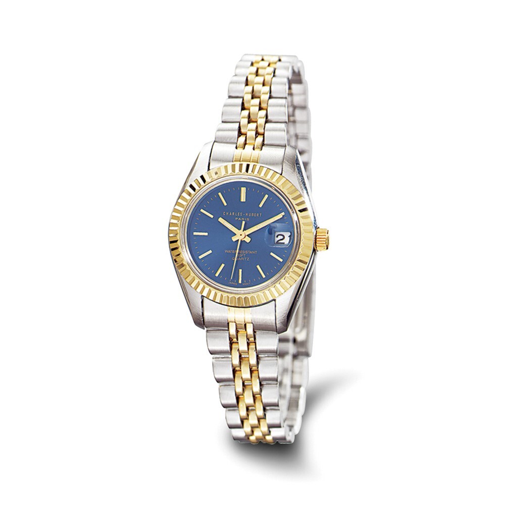 Ladies Charles Hubert Two-tone Stainless Steel Blue Dial  display picture 2