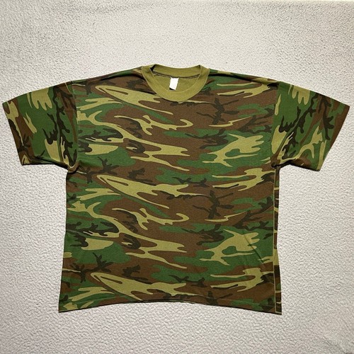 VINTAGE Camo Shirt Mens XXL Brown Green Single Stitched 26x28.5 eBay