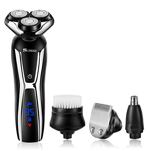 ELECTRIC SHAVER Razor Cordless Beard Trimmer Grooming Dry Wet Kit for Men SURKER