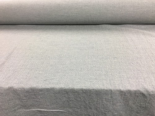 French Vintage Basket Weave Stonewashed Linen Blue Curtain/Craft/Dress Fabric - Picture 4 of 5