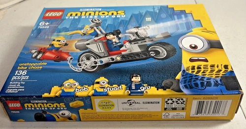 Lego Minions The Rise of Gru Unstoppable Bike Ch Set 75549 136 Pieces New in Box